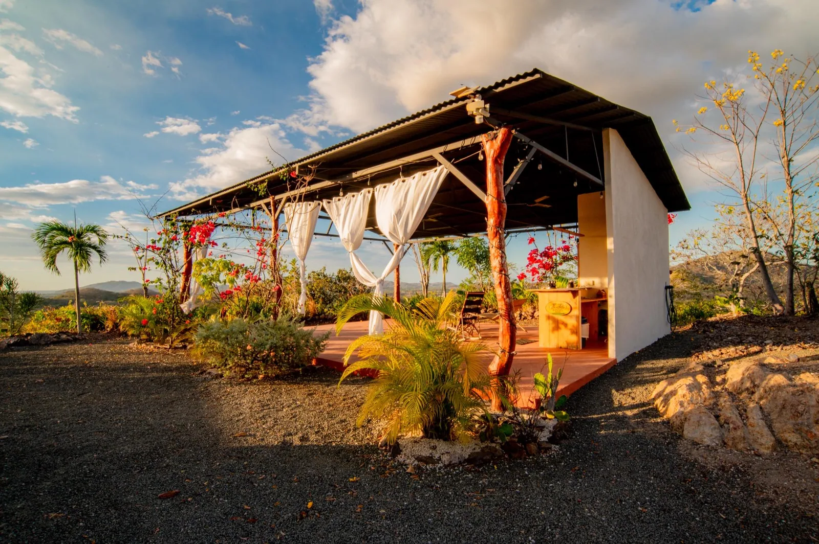 The open-air Yoga Studio with panoramic views